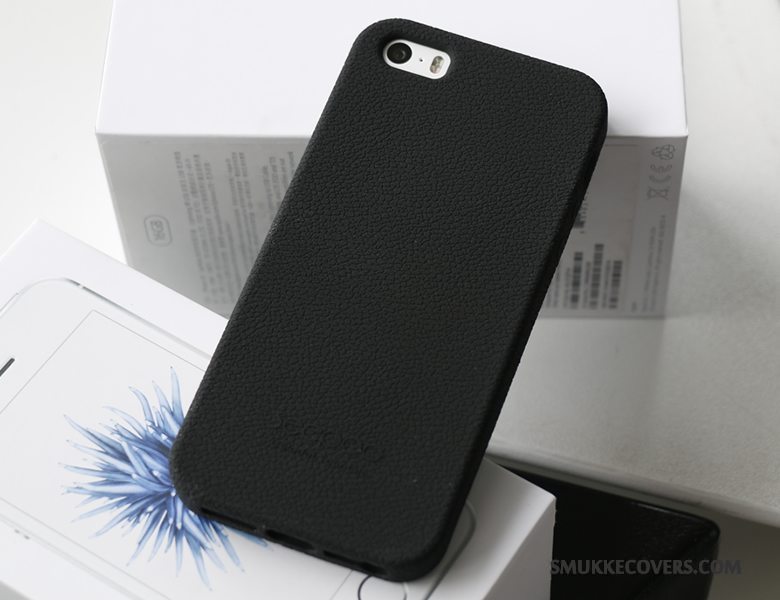 Etui iPhone 5/5s Silikone Lyserød Klud, Cover iPhone 5/5s Beskyttelse Telefon