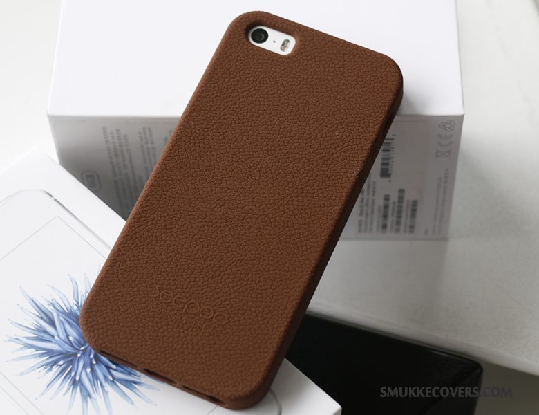 Etui iPhone 5/5s Silikone Lyserød Klud, Cover iPhone 5/5s Beskyttelse Telefon