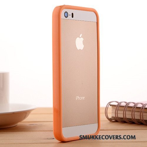Etui iPhone 5/5s Silikone Ramme Telefon, Cover iPhone 5/5s Blød Anti-fald Grå