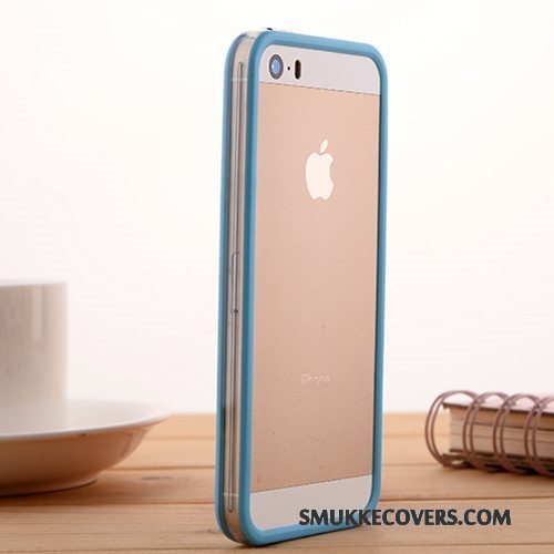 Etui iPhone 5/5s Silikone Ramme Telefon, Cover iPhone 5/5s Blød Anti-fald Grå