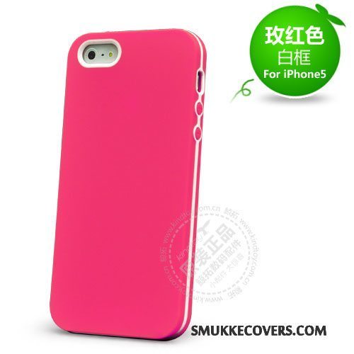 Etui iPhone 5/5s Silikone Rød Anti-fald, Cover iPhone 5/5s Beskyttelse Telefon