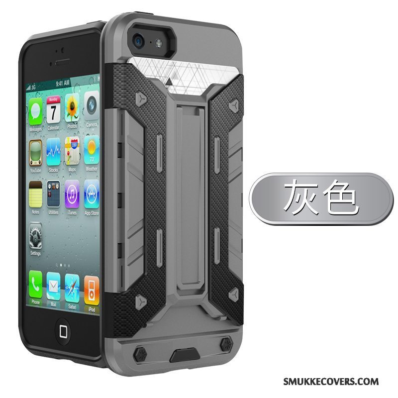 Etui iPhone 5/5s Silikone Sort Telefon, Cover iPhone 5/5s Tasker Cool Af Personlighed