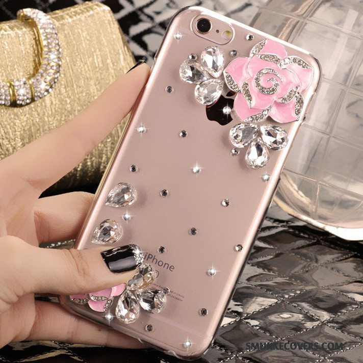 Etui iPhone 5/5s Strass Telefonlyserød, Cover iPhone 5/5s Beskyttelse