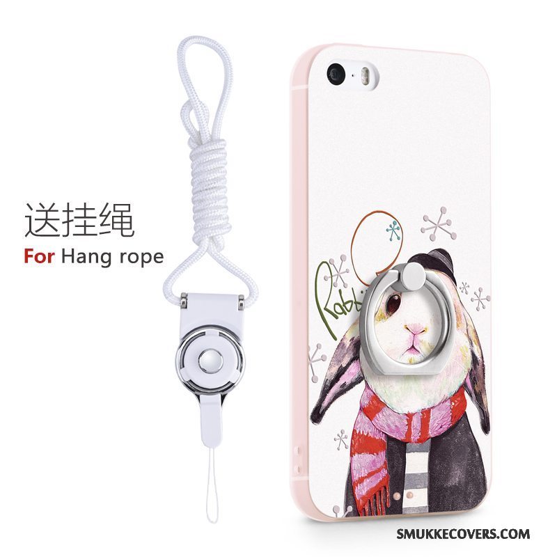 Etui iPhone 5/5s Support Telefonblå, Cover iPhone 5/5s Cartoon Trend Ring