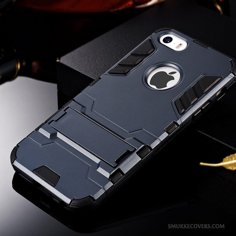 Etui iPhone 5/5s Tasker Anti-fald Trend, Cover iPhone 5/5s Silikone Nubuck Telefon