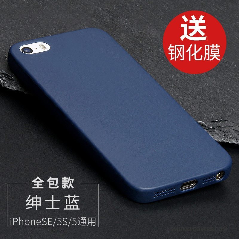 Etui iPhone 5/5s Tasker Tynd Gennemsigtig, Cover iPhone 5/5s Blød Telefonnubuck