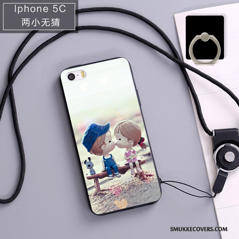 Etui iPhone 5c Blød Telefonblå, Cover iPhone 5c Silikone Hængende Ornamenter Anti-fald