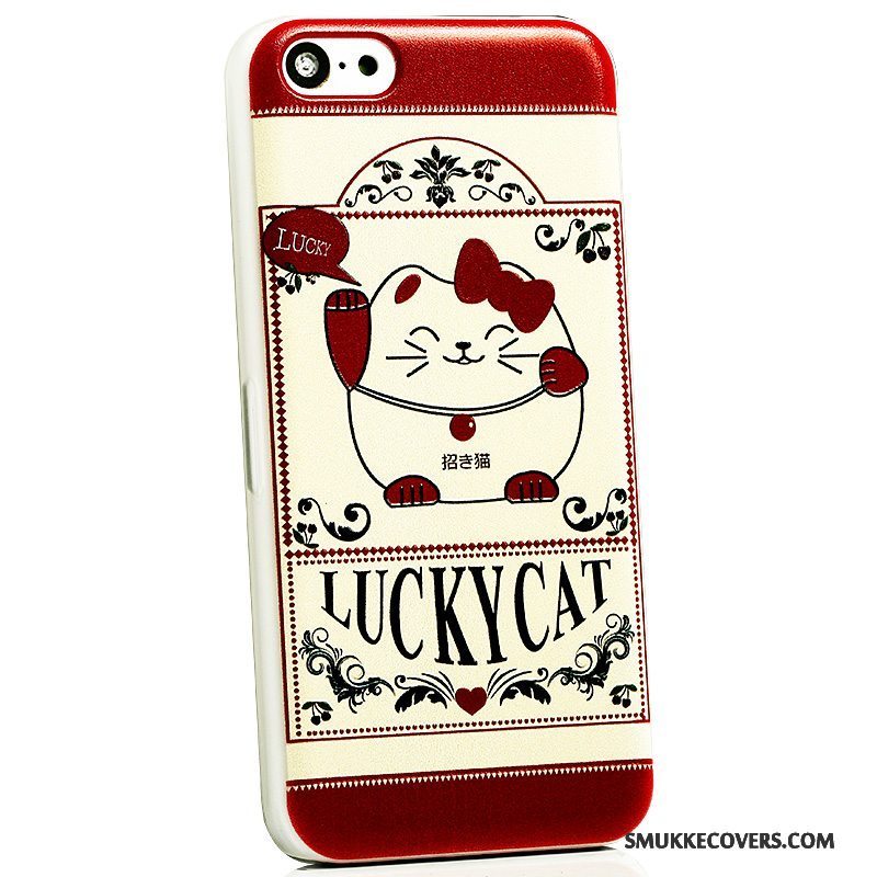 Etui iPhone 5c Cartoon Nubuck Anti-fald, Cover iPhone 5c Farve Bagdæksel Smuk