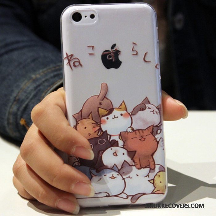 Etui iPhone 5c Silikone Blå Telefon, Cover iPhone 5c Cartoon Trend Anti-fald