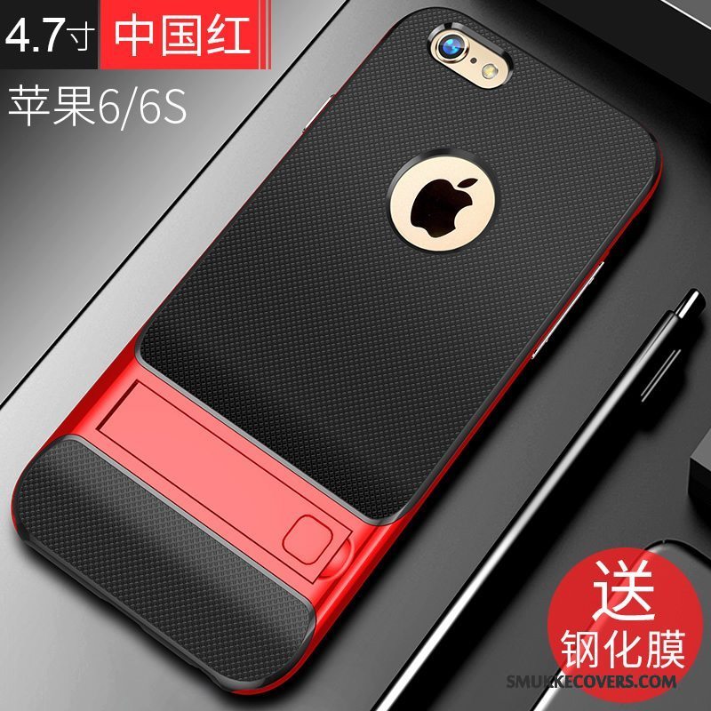 Etui iPhone 6/6s Beskyttelse Anti-fald Trend, Cover iPhone 6/6s Tasker Sort Telefon