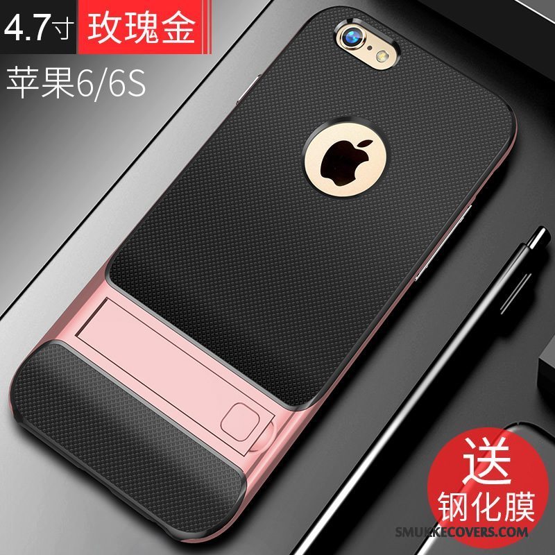 Etui iPhone 6/6s Beskyttelse Anti-fald Trend, Cover iPhone 6/6s Tasker Sort Telefon