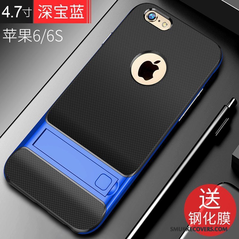 Etui iPhone 6/6s Beskyttelse Anti-fald Trend, Cover iPhone 6/6s Tasker Sort Telefon