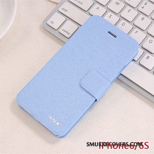 Etui iPhone 6/6s Beskyttelse Pulver Rød, Cover iPhone 6/6s Læder Dyb Farve Anti-fald