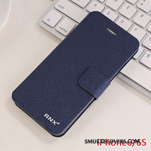 Etui iPhone 6/6s Beskyttelse Pulver Rød, Cover iPhone 6/6s Læder Dyb Farve Anti-fald