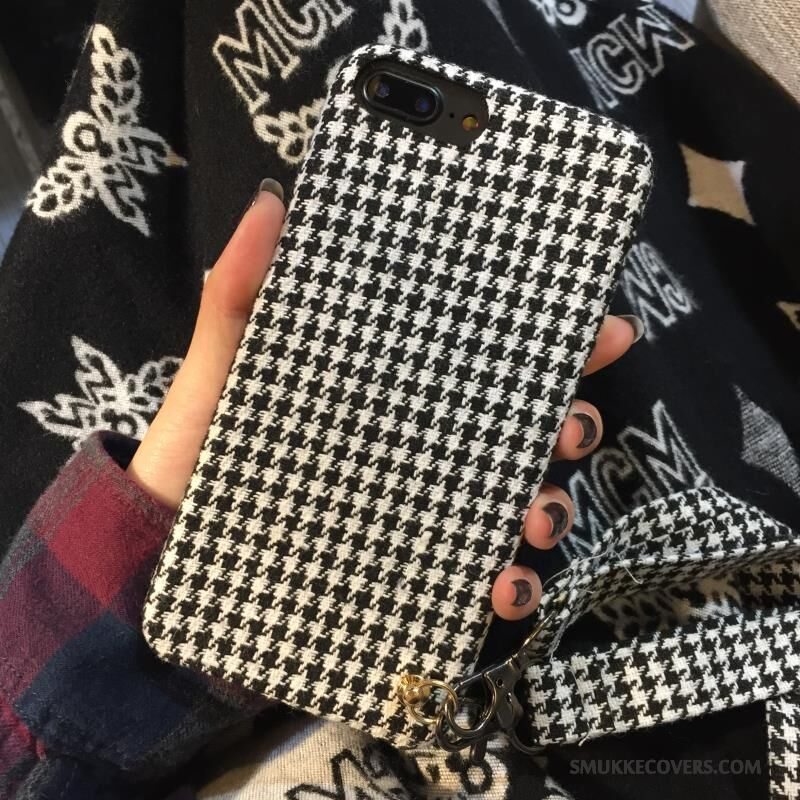 Etui iPhone 6/6s Blød Flannel Sort, Cover iPhone 6/6s Kreativ Fugl Fløjl