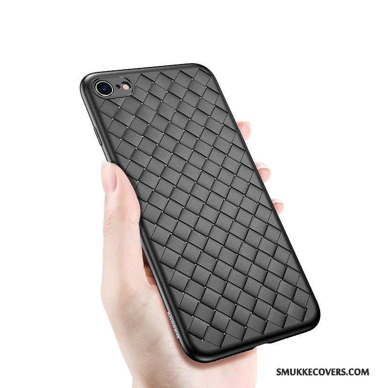 Etui iPhone 6/6s Blød Sort Strikkede, Cover iPhone 6/6s Silikone Telefontrend