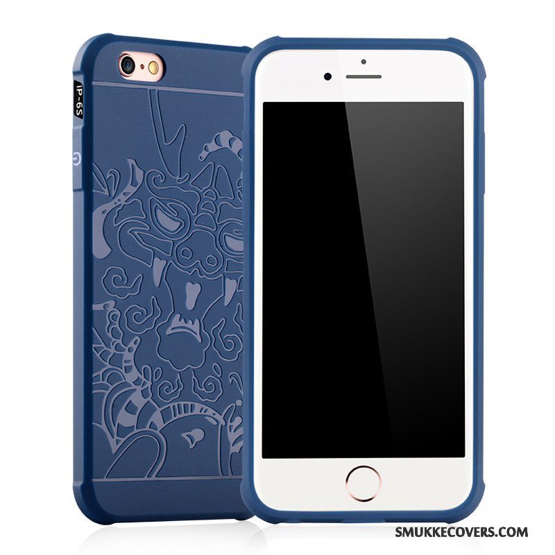 Etui iPhone 6/6s Blød Telefontrend, Cover iPhone 6/6s Tasker Anti-fald Mørkeblå