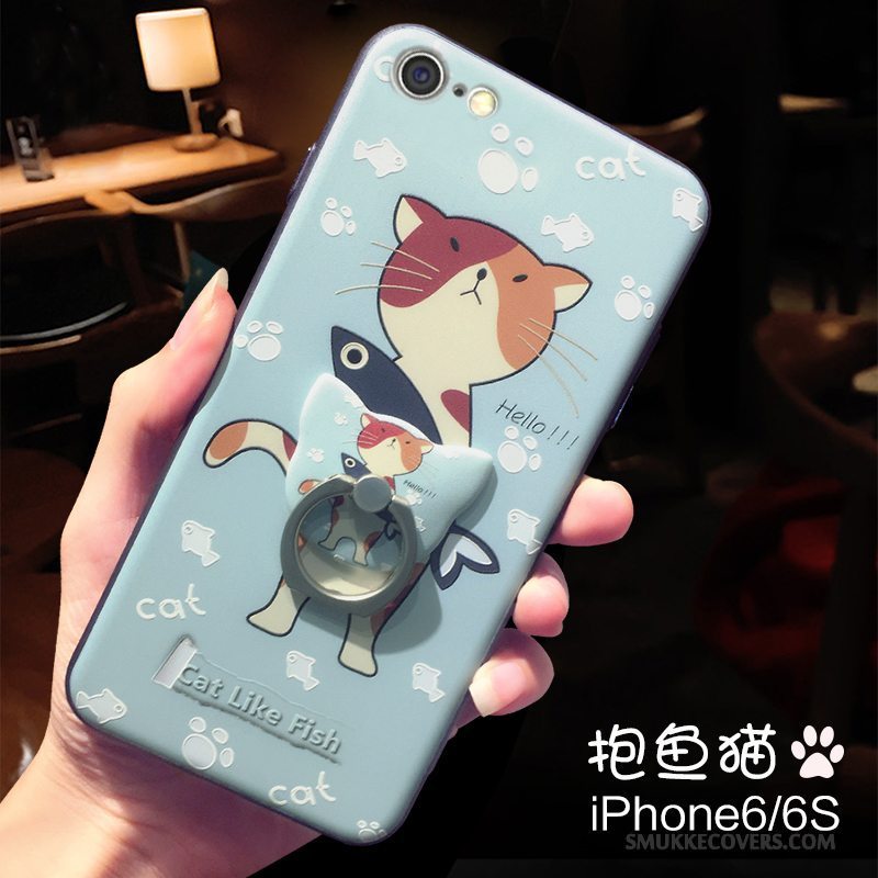 Etui iPhone 6/6s Cartoon Blå Af Personlighed, Cover iPhone 6/6s Kreativ Telefonlille Sektion