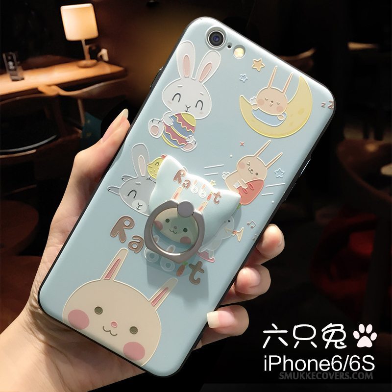 Etui iPhone 6/6s Cartoon Blå Af Personlighed, Cover iPhone 6/6s Kreativ Telefonlille Sektion