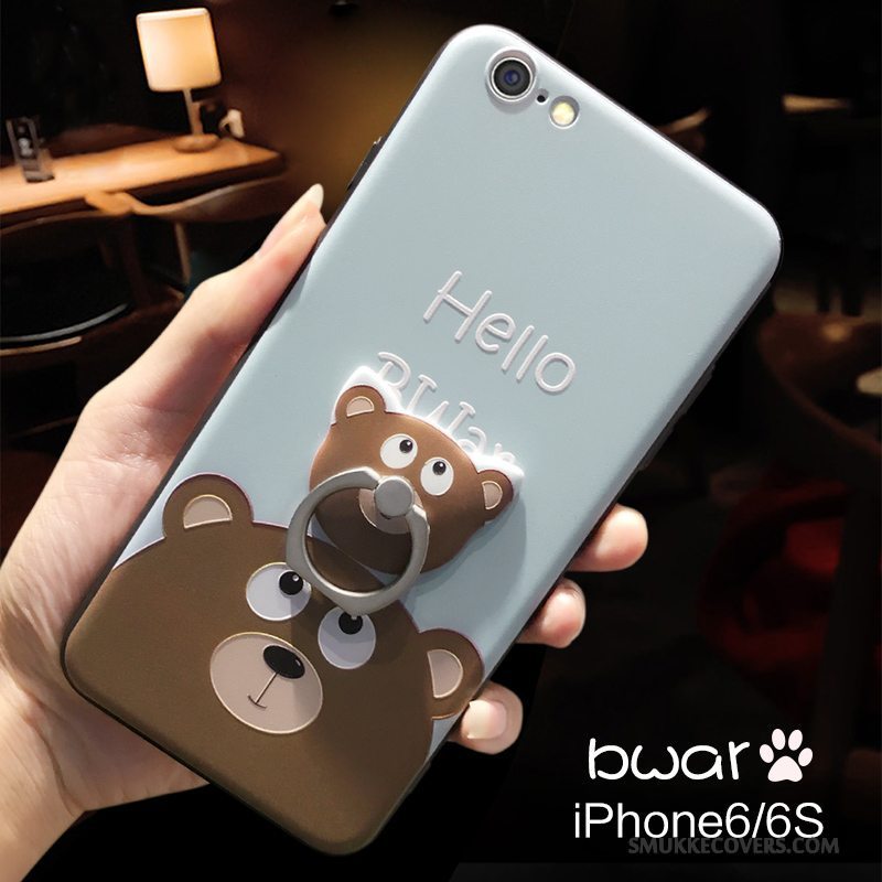 Etui iPhone 6/6s Cartoon Blå Af Personlighed, Cover iPhone 6/6s Kreativ Telefonlille Sektion