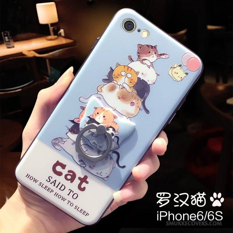 Etui iPhone 6/6s Cartoon Blå Af Personlighed, Cover iPhone 6/6s Kreativ Telefonlille Sektion