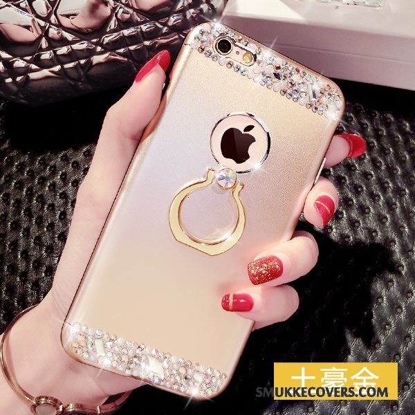 Etui iPhone 6/6s Luksus Anti-fald Lyserød, Cover iPhone 6/6s Strass Ring Telefon