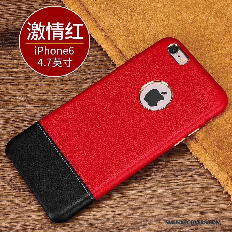 Etui iPhone 6/6s Luksus Anti-fald Telefon, Cover iPhone 6/6s Læder Splejsning Business