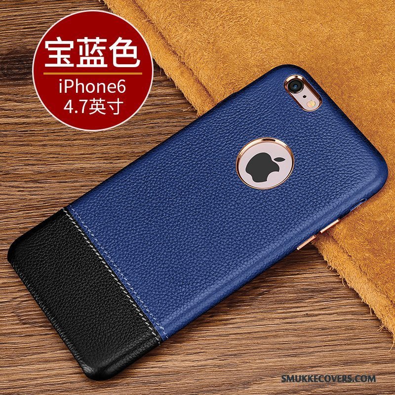 Etui iPhone 6/6s Luksus Anti-fald Telefon, Cover iPhone 6/6s Læder Splejsning Business