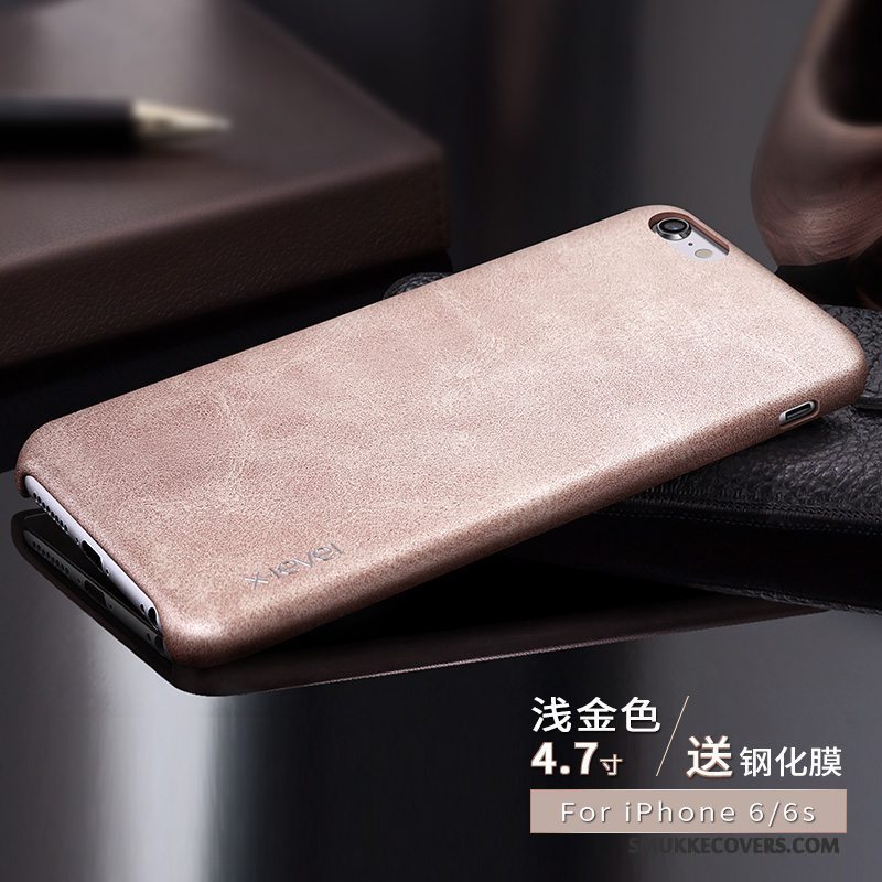 Etui iPhone 6/6s Læder Anti-fald Telefon, Cover iPhone 6/6s Beskyttelse Kort