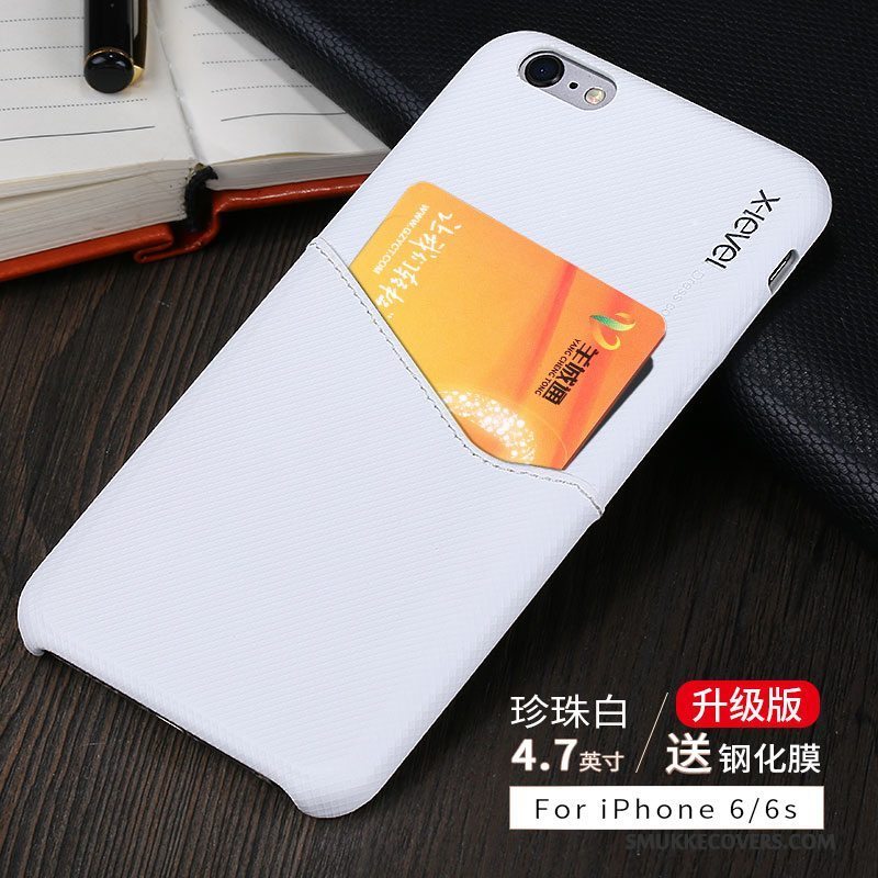 Etui iPhone 6/6s Læder Anti-fald Telefon, Cover iPhone 6/6s Beskyttelse Kort