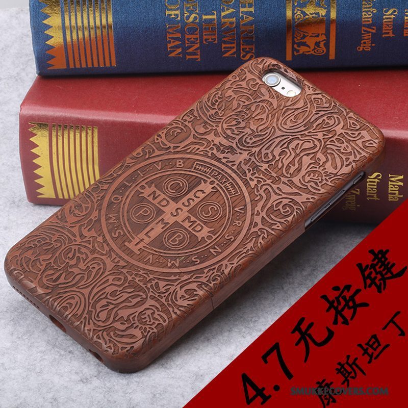 Etui iPhone 6/6s Massivt Træ Ny Af Personlighed, Cover iPhone 6/6s Luksus Telefon