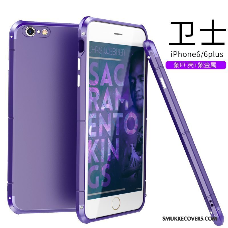 Etui iPhone 6/6s Metal Trendy Anti-fald, Cover iPhone 6/6s Tasker Hård Telefon