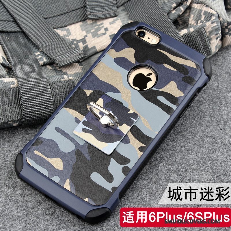 Etui iPhone 6/6s Plus Beskyttelse Blå Telefon, Cover iPhone 6/6s Plus Blød Camouflage Anti-fald