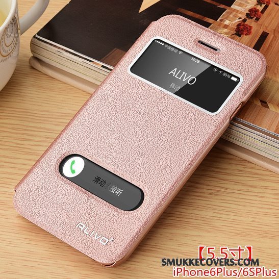 Etui iPhone 6/6s Plus Beskyttelse Telefonguld, Cover iPhone 6/6s Plus Læder