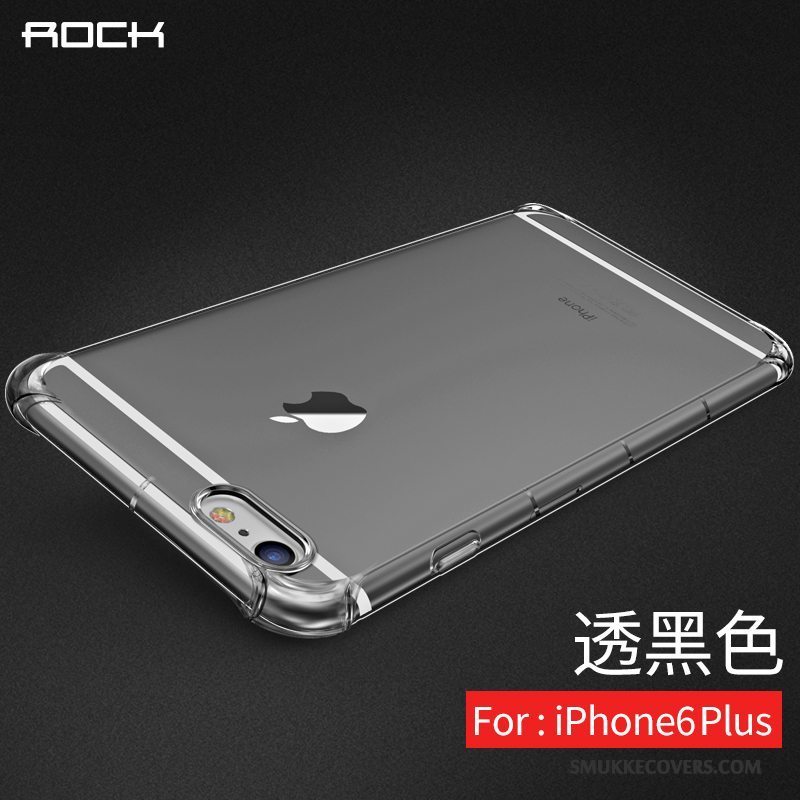Etui iPhone 6/6s Plus Blød Tynd Gennemsigtig, Cover iPhone 6/6s Plus Tasker Anti-fald Hvid