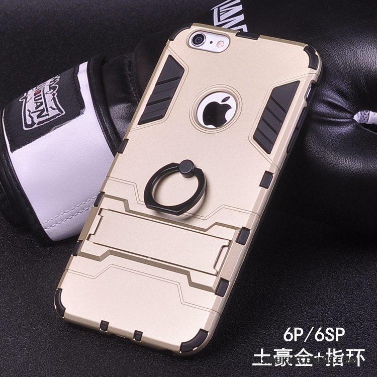 Etui iPhone 6/6s Plus Kreativ Hård Rød, Cover iPhone 6/6s Plus Beskyttelse Ring Knapper