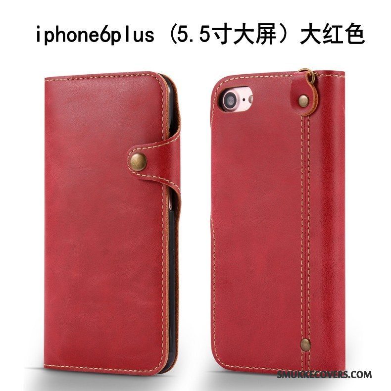 Etui iPhone 6/6s Plus Læder Anti-fald Telefon, Cover iPhone 6/6s Plus Beskyttelse Hængende Ornamenter