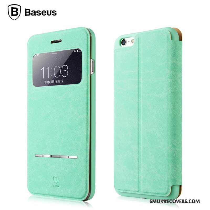 Etui iPhone 6/6s Plus Læder Telefoncyan, Cover iPhone 6/6s Plus Beskyttelse Anti-fald