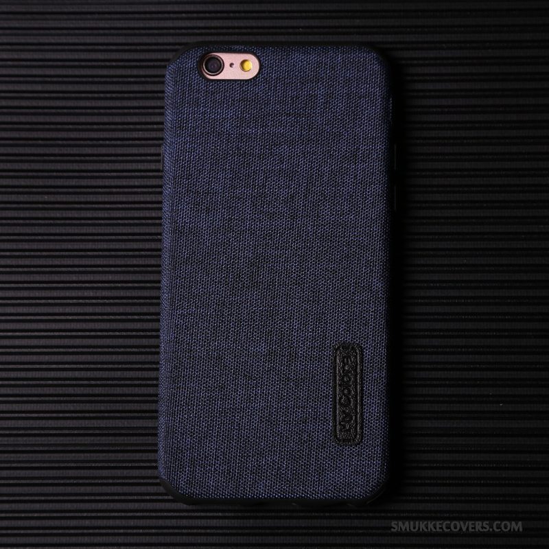 Etui iPhone 6/6s Plus Silikone Business Nubuck, Cover iPhone 6/6s Plus Tasker Anti-fald Blå