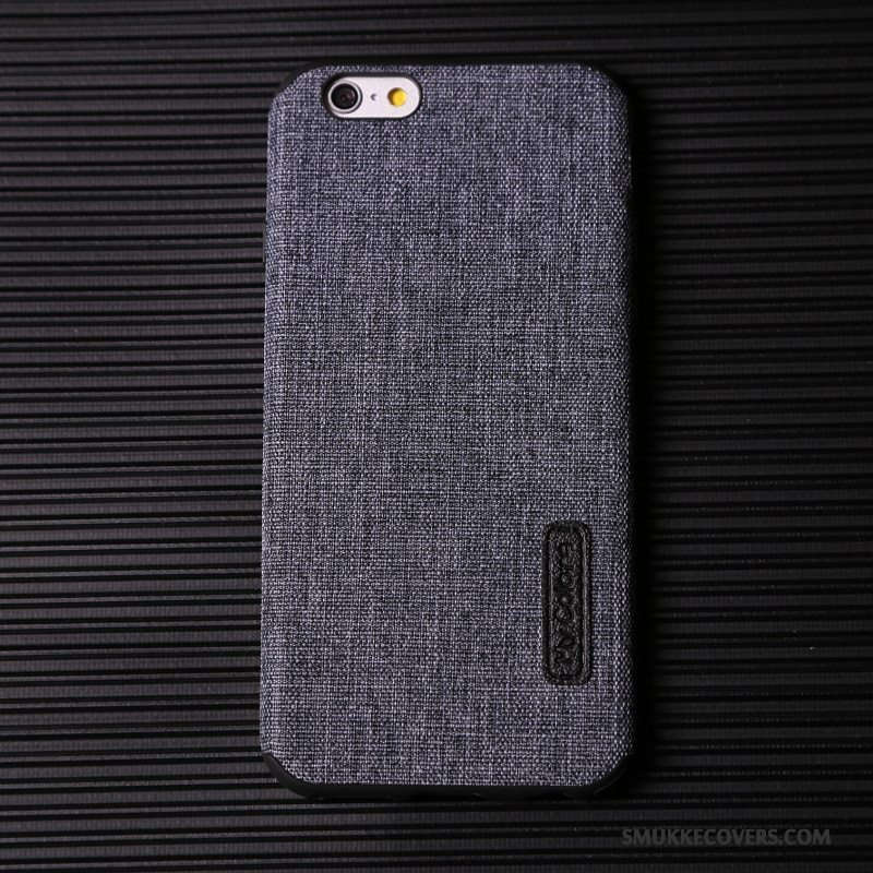 Etui iPhone 6/6s Plus Silikone Business Nubuck, Cover iPhone 6/6s Plus Tasker Anti-fald Blå