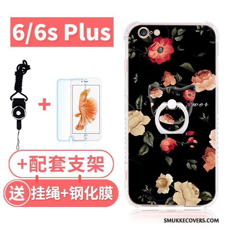 Etui iPhone 6/6s Plus Silikone Hængende Ornamenter Telefon, Cover iPhone 6/6s Plus Tasker Lyserød Anti-fald