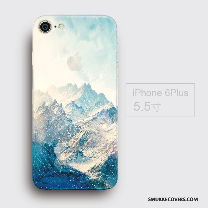 Etui iPhone 6/6s Plus Silikone Kinesisk Stil Anti-fald, Cover iPhone 6/6s Plus Blød Gul Af Personlighed