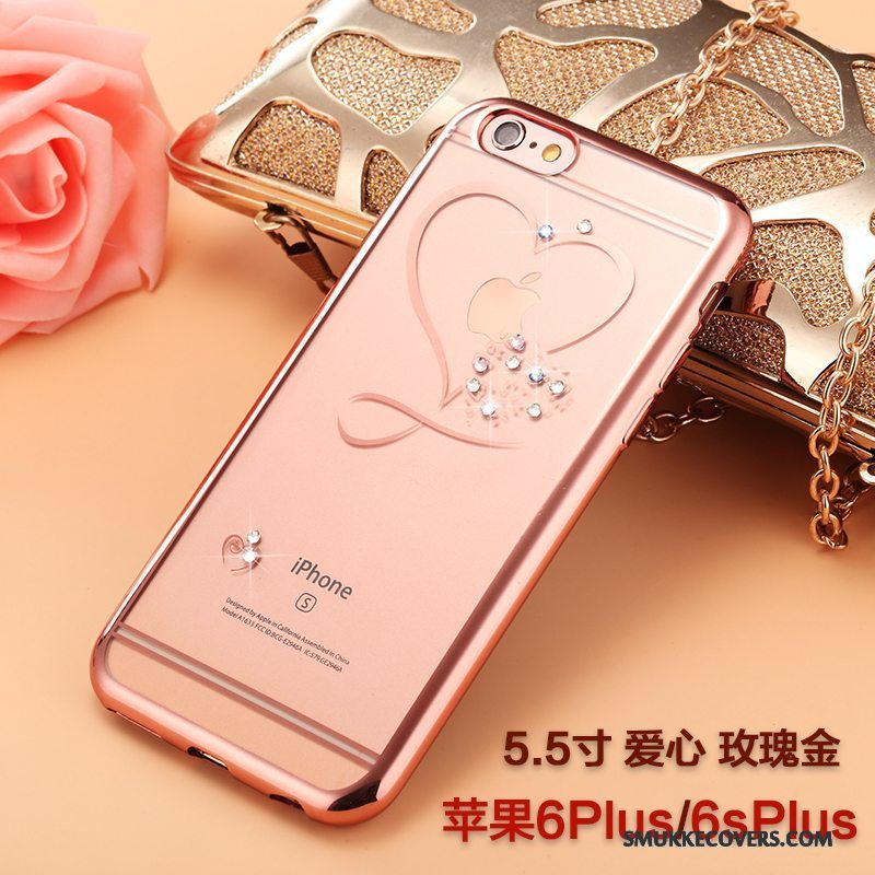 Etui iPhone 6/6s Plus Silikone Trendy Guld, Cover iPhone 6/6s Plus Beskyttelse Telefonanti-fald