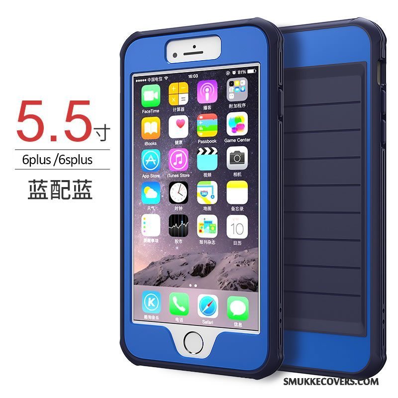 Etui iPhone 6/6s Plus Tasker Anti-fald Telefon, Cover iPhone 6/6s Plus Silikone Grå Dyb Farve