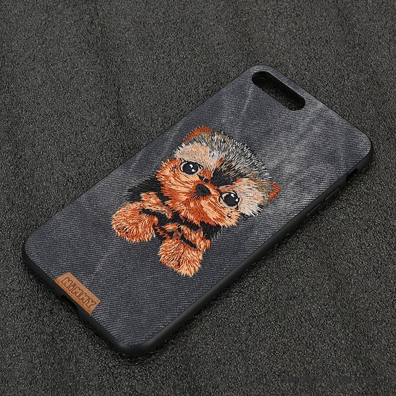 Etui iPhone 6/6s Plus Tasker Blå Telefon, Cover iPhone 6/6s Plus Silikone Denim Hund