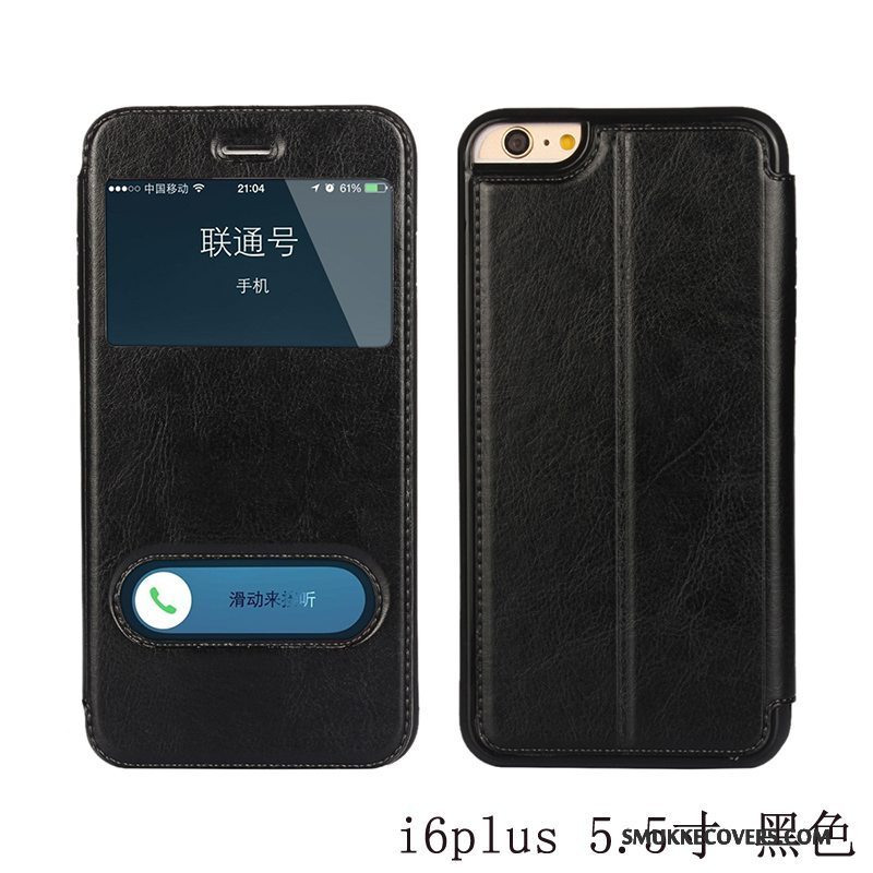 Etui iPhone 6/6s Plus Tasker Brun Rød, Cover iPhone 6/6s Plus Folio Telefonanti-fald