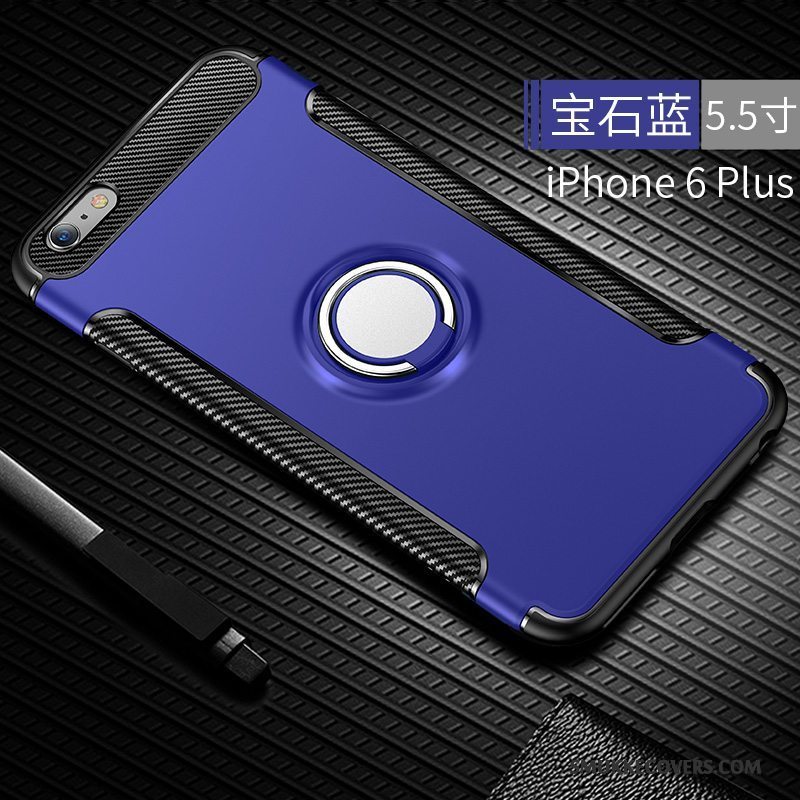 Etui iPhone 6/6s Plus Tasker Telefontrend, Cover iPhone 6/6s Plus Silikone Anti-fald Sort
