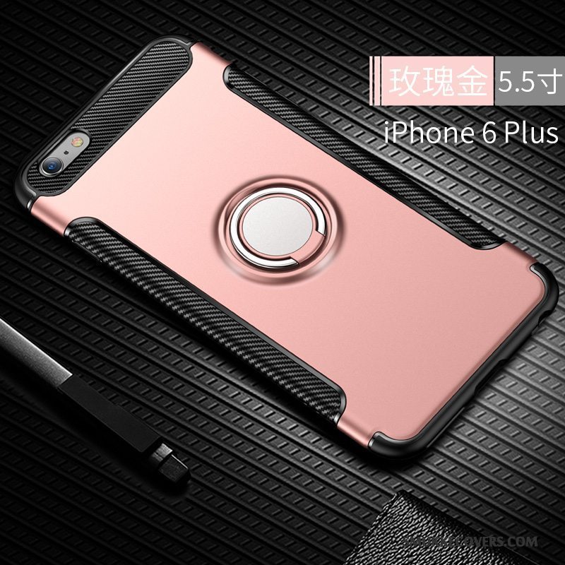 Etui iPhone 6/6s Plus Tasker Telefontrend, Cover iPhone 6/6s Plus Silikone Anti-fald Sort