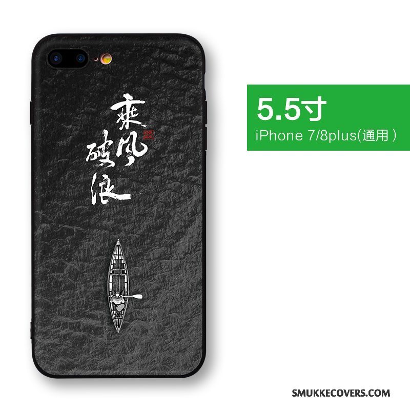Etui iPhone 6/6s Plus Tasker Tynd Sort, Cover iPhone 6/6s Plus Kreativ Anti-fald Trend