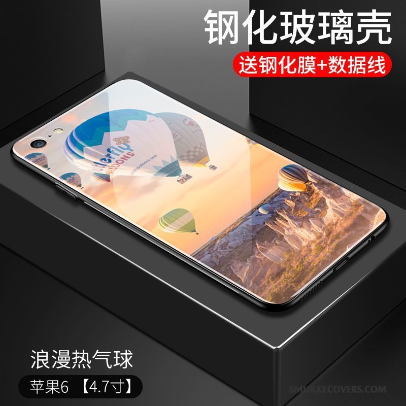 Etui iPhone 6/6s Silikone Gul Glas, Cover iPhone 6/6s Tasker Spejl Telefon